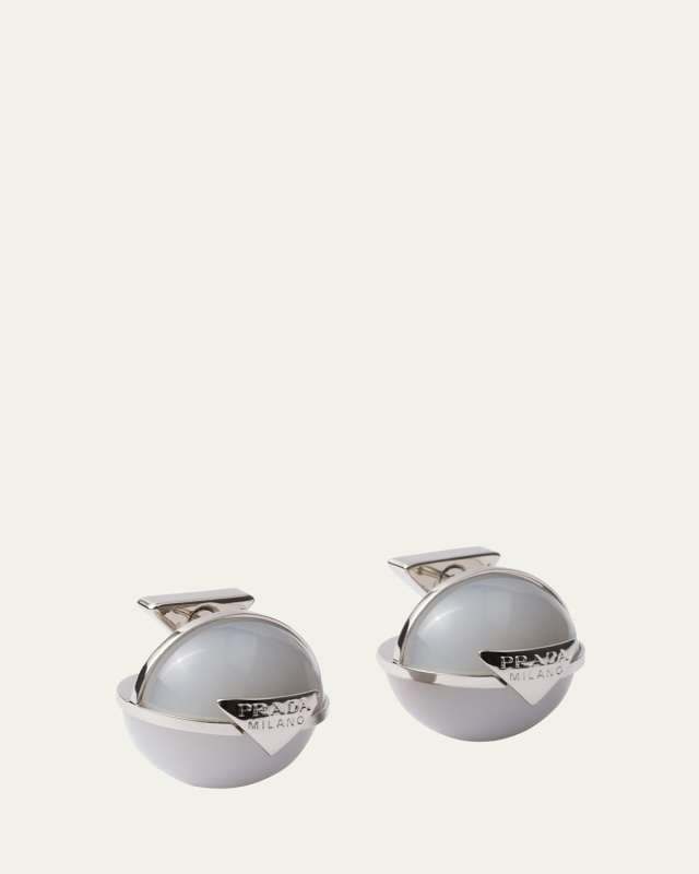 Metal and Plexiglass Stud Earrings